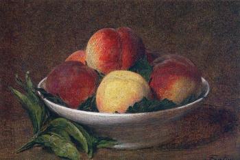 Henri Fantin-Latour : Peaches in a Bowl